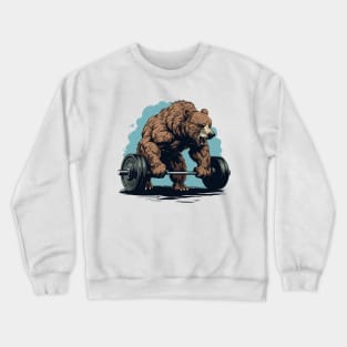 bear at gym Crewneck Sweatshirt